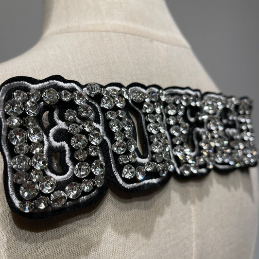 Handmade Rhinestone Designer Letter Patch | Luxury Inspired Alphabet Applique