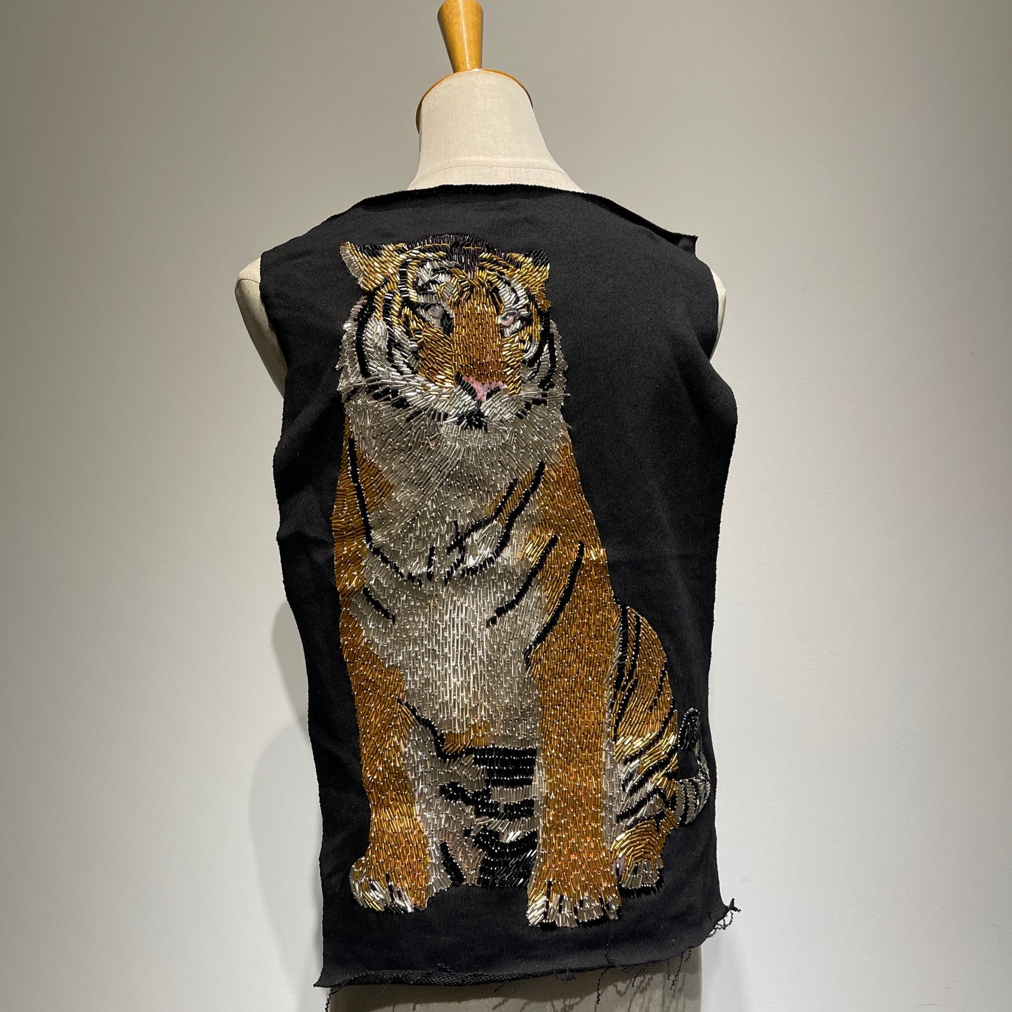 Extra Large Beaded Tiger Patch - Intricately Embellished - Premium Quality