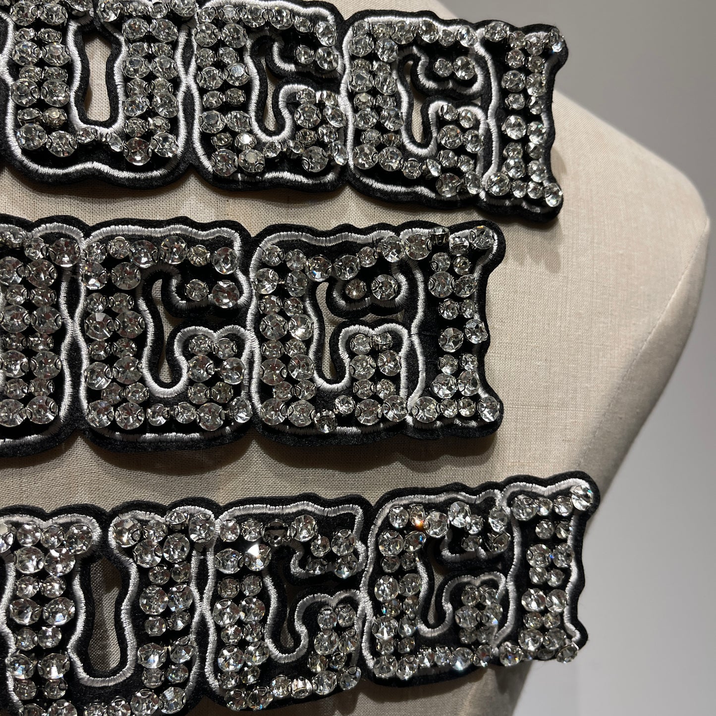 Handmade Rhinestone Designer Letter Patch | Luxury Inspired Alphabet Applique