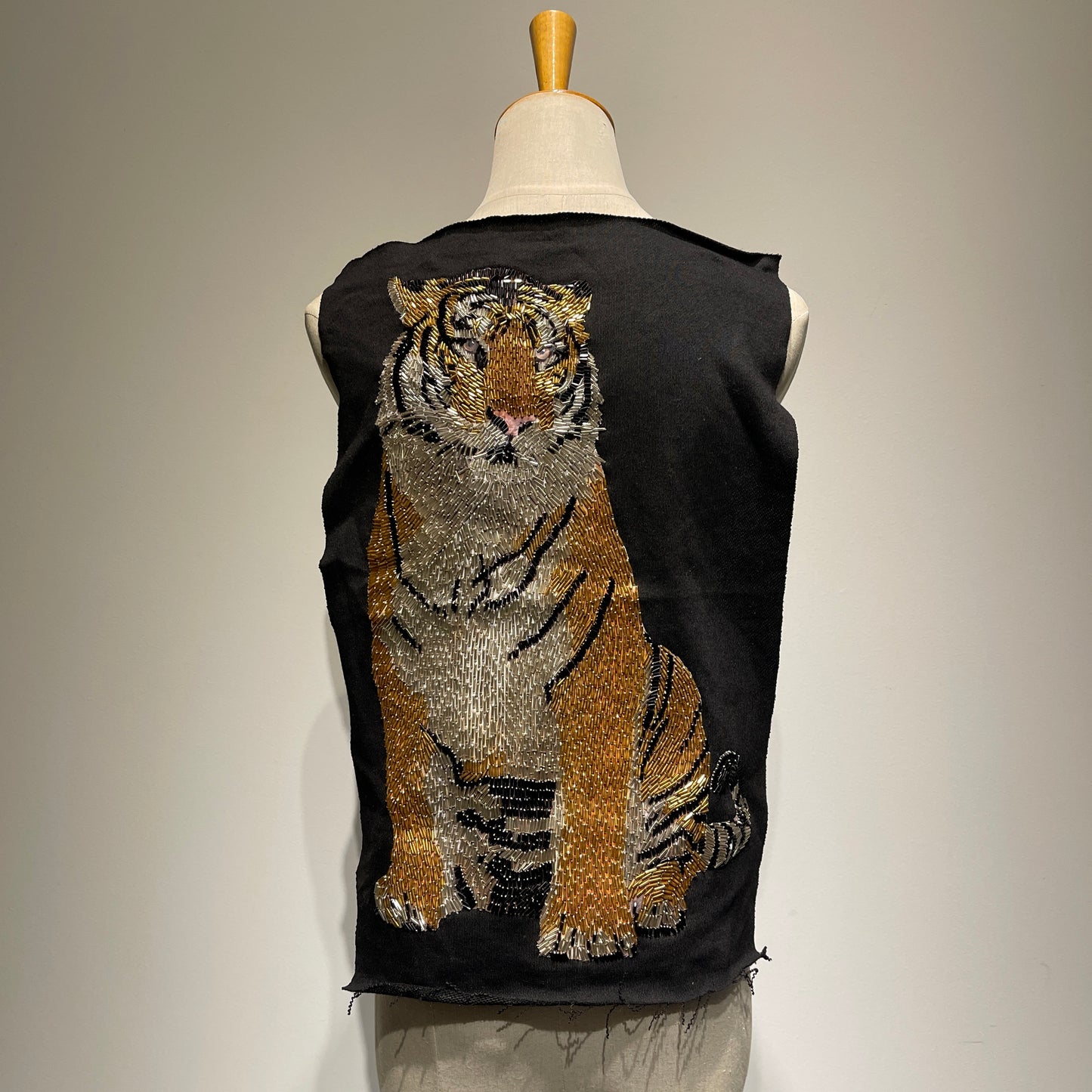 Extra Large Beaded Tiger Patch - Intricately Embellished - Premium Quality